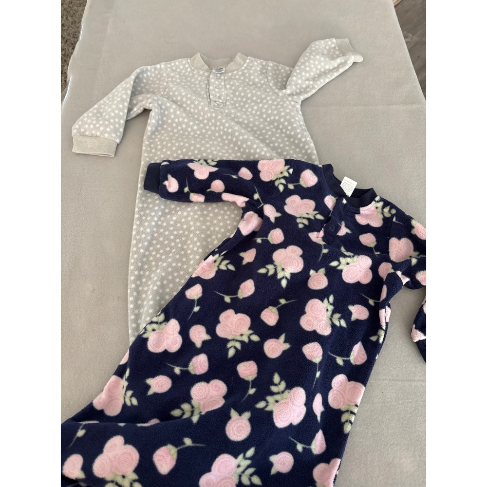 HB Baby Fleece Sleep Sacks 2 Pack Floral Polka Dot Navy Gray 0-6M Style 58923